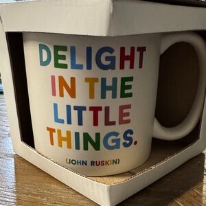 Colorful Quote Mug John Ruskin NIB